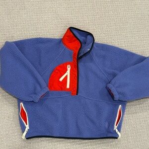 Free People Hit the Slopes Fleece Blue Motif